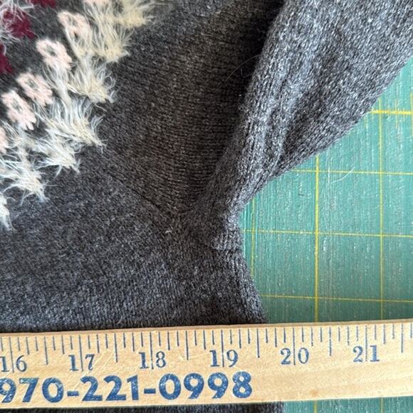 J. Jill Gray Fair Isle Midi Sweater Dress sz Small Long Sleeves - Picture 5 of 6